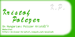 kristof polczer business card